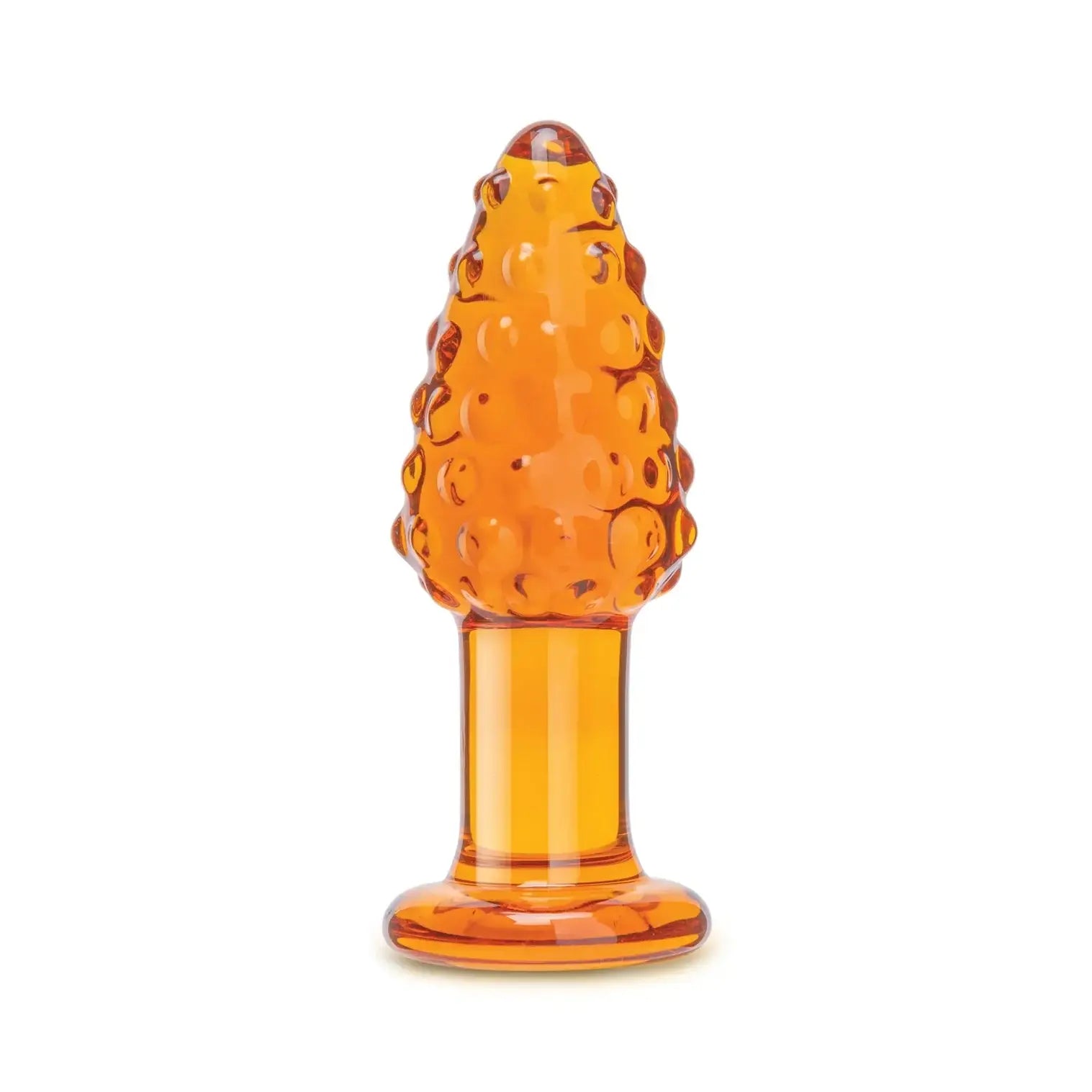 Orange Cornstar 4’’ Glass Butt Plug