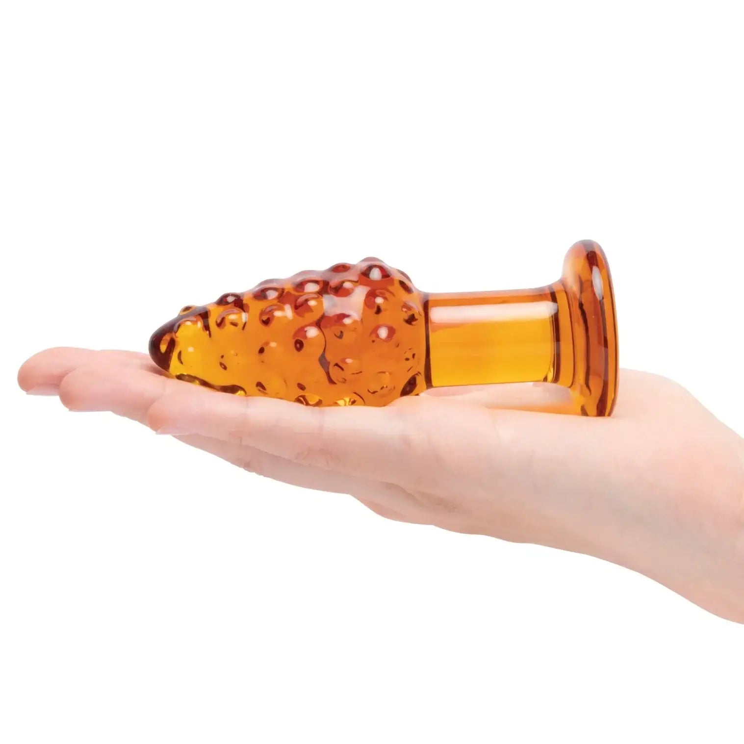 Orange Cornstar 4’’ Glass Butt Plug