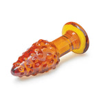 Orange Cornstar 4’’ Glass Butt Plug