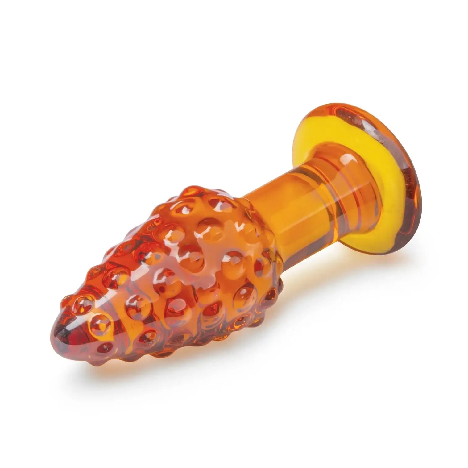Orange Cornstar 4’’ Glass Butt Plug
