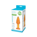 Orange Cornstar 4’’ Glass Butt Plug