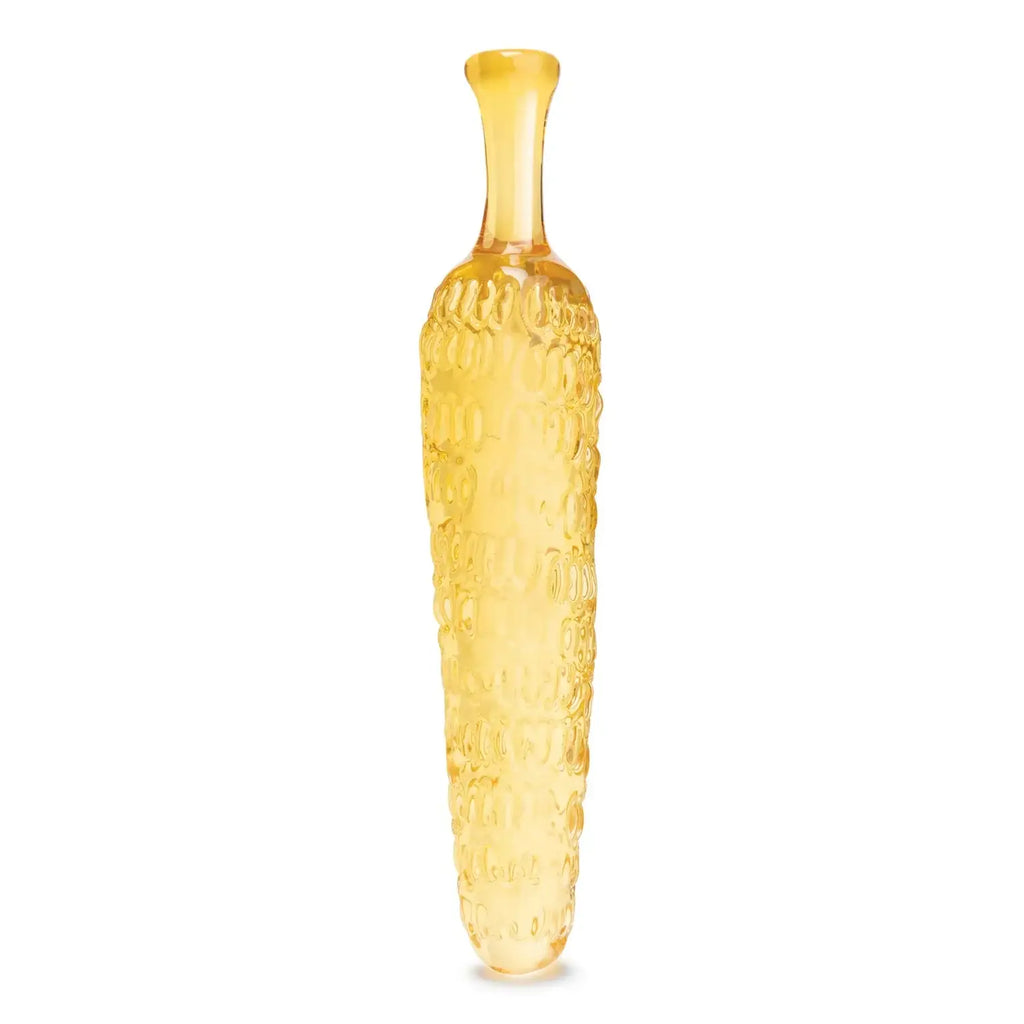 Yellow Cornstar 8’’ Glass Dildo