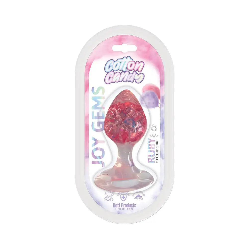 Hott Products Cotton Candy Joy Gems Ruby Silicone Plug - Rolik®