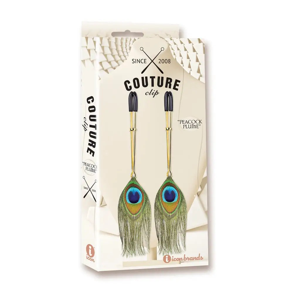 Couture Clips Peacock Plume Luxury Nipple Clamps - Rolik®