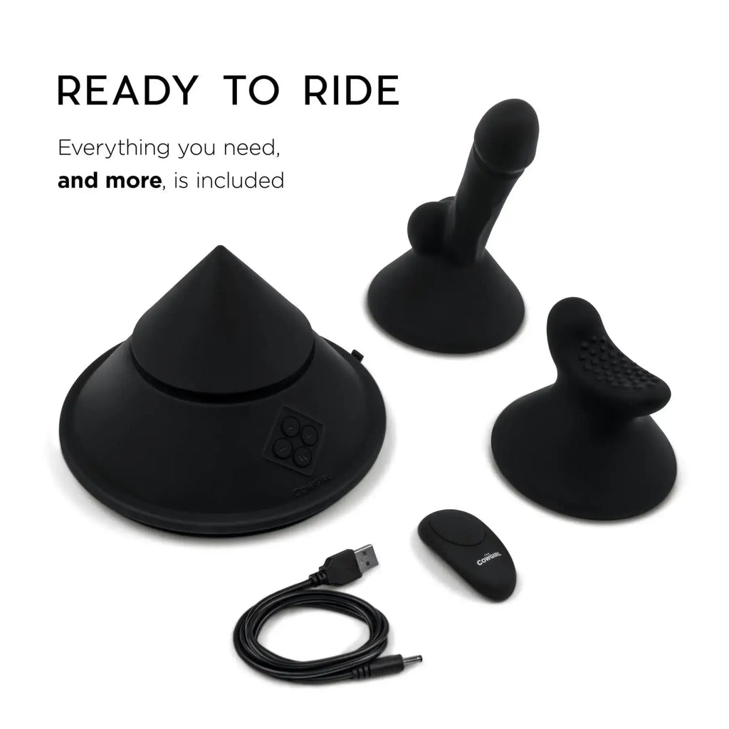 The Cowgirl™ Cone Portable Premium Sex Machine - Black - Vibrator