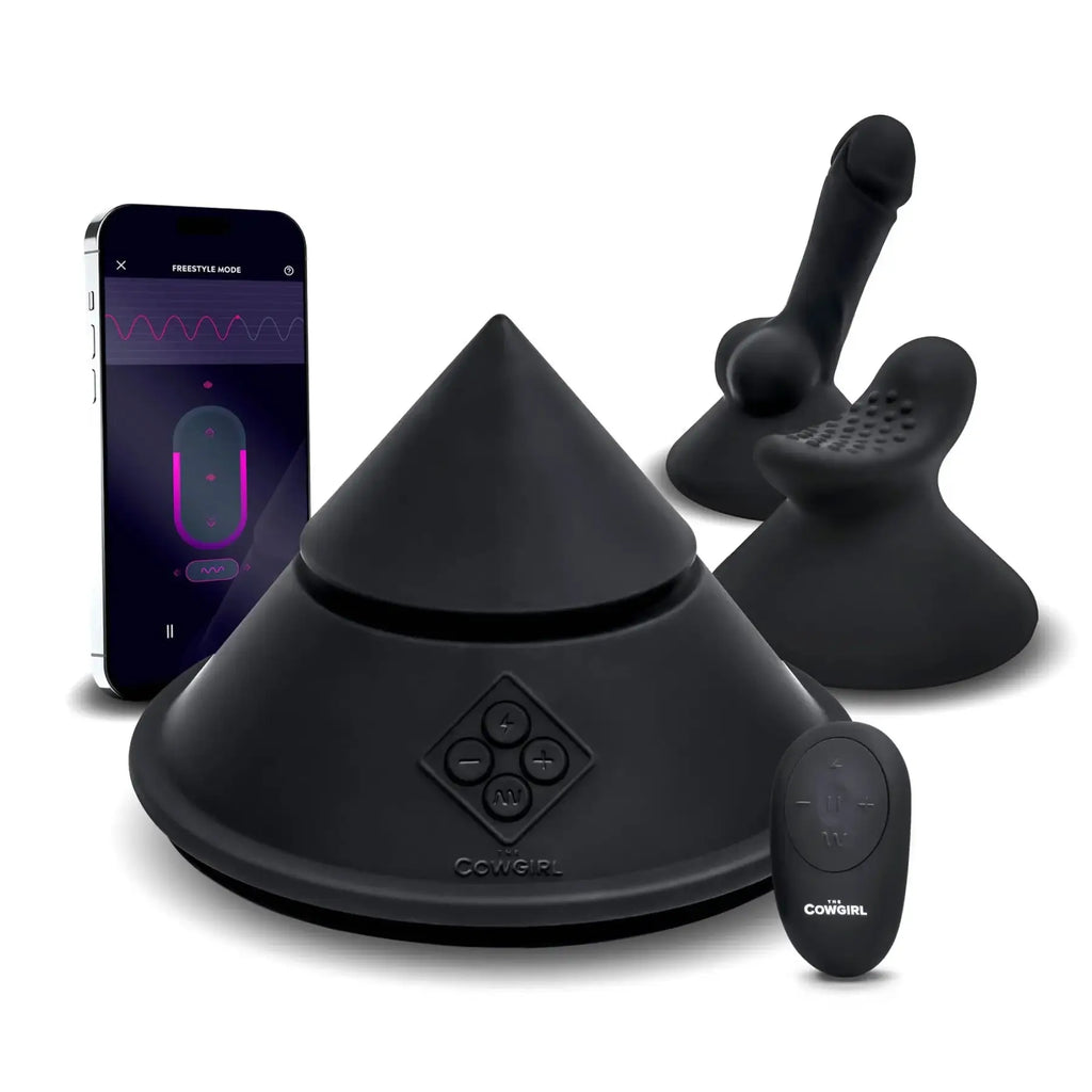 The Cowgirl™ Cone Portable Premium Sex Machine - Black - Vibrator