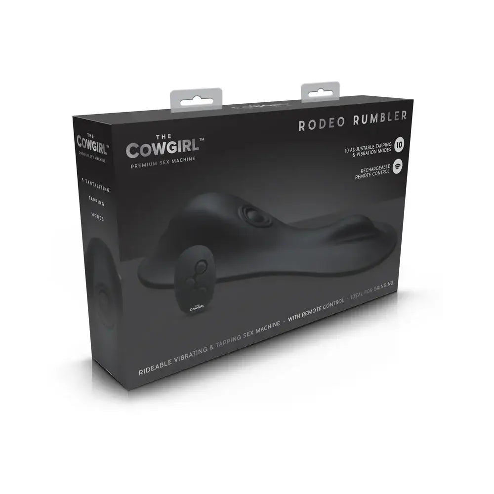 The Cowgirl Rodeo Rumbler Rideable Vibrating & Tapping Sex Machine Black Vibrator