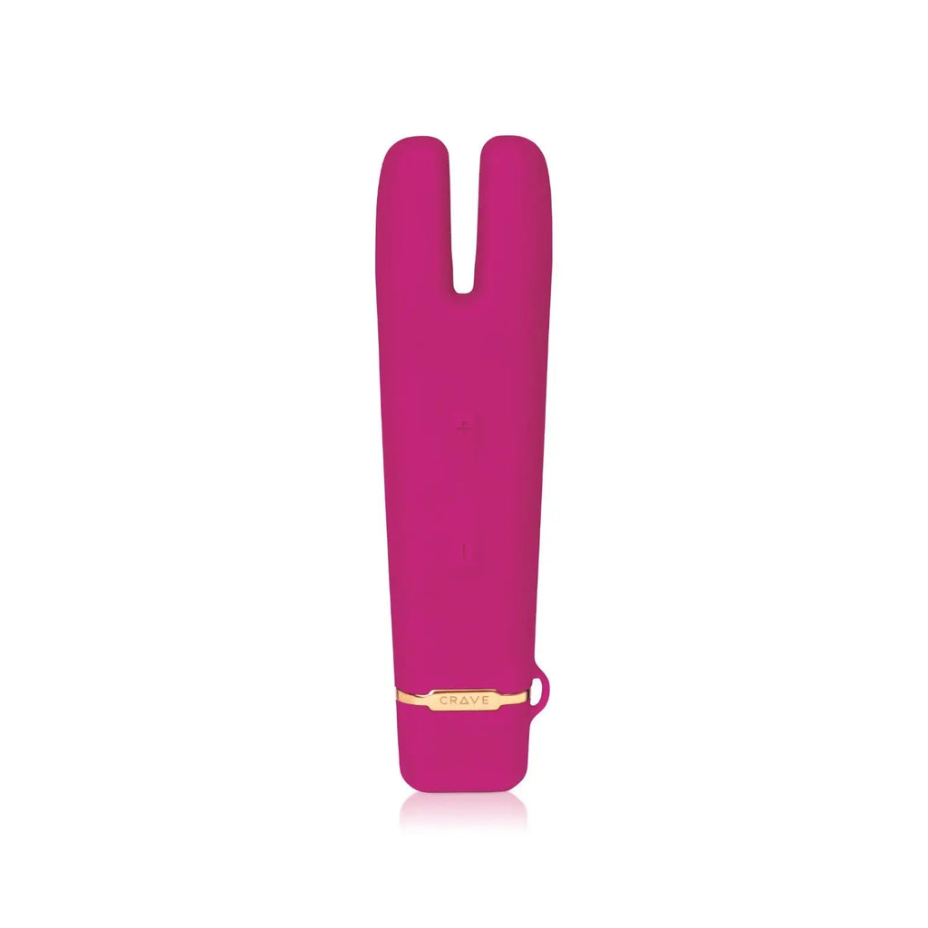 CRAVE Duet Flex Dual-Tip Clitoral Vibrator | 12 Patterns Waterproof Pink