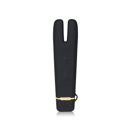 CRAVE Duet Flex Dual-Tip Clitoral Vibrator | 12 Patterns Waterproof Black