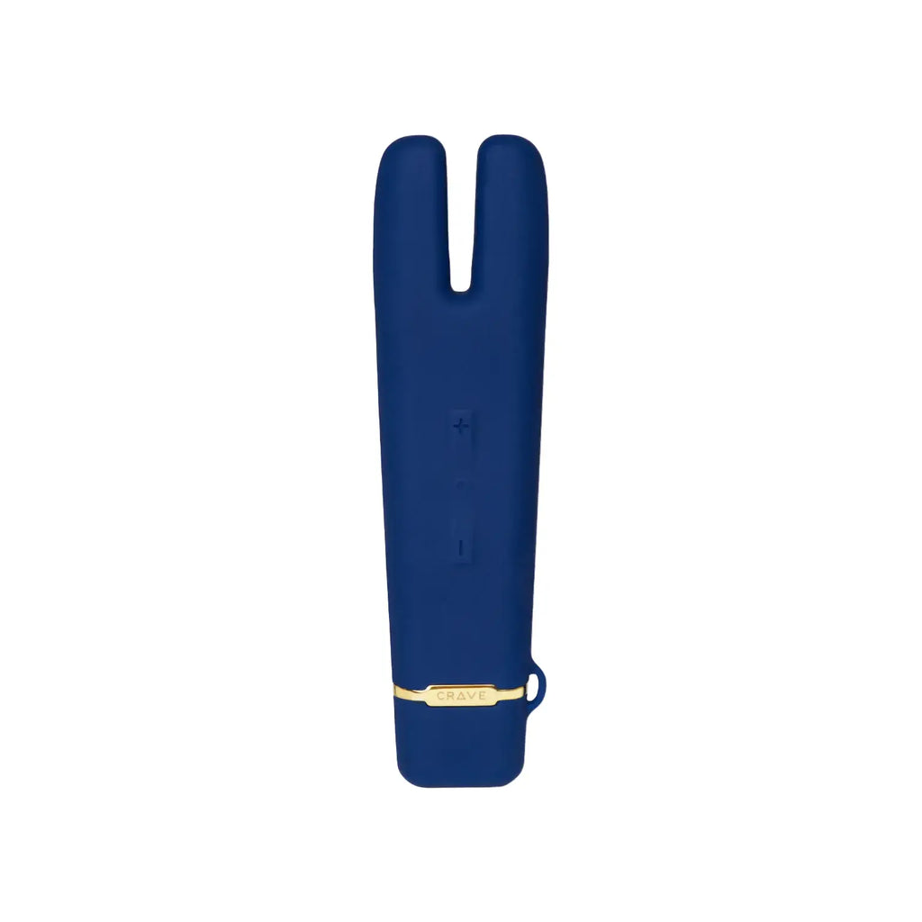 CRAVE Duet Flex Dual-Tip Clitoral Vibrator | 12 Patterns Waterproof Blue