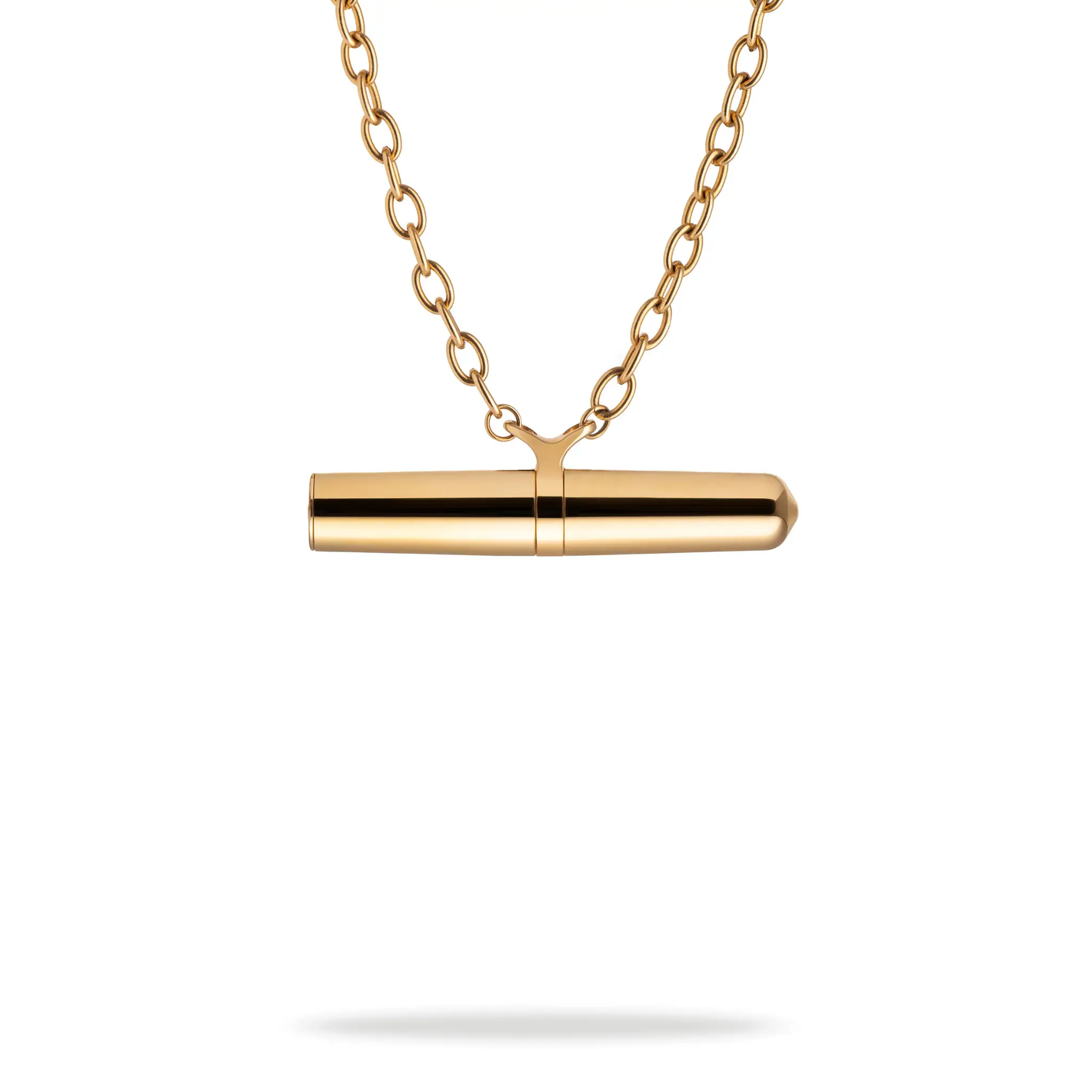 CRAVE Tease Vibrating Necklace | Wearable Stainless Steel Vibrator 24kt Gold