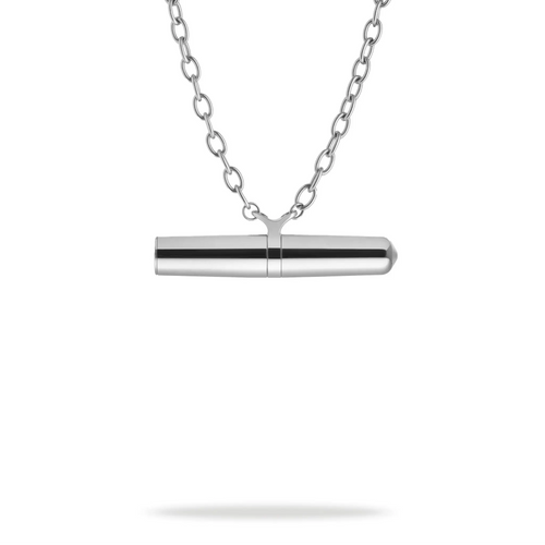 CRAVE Tease Vibrating Necklace | Wearable Stainless Steel Vibrator Silver