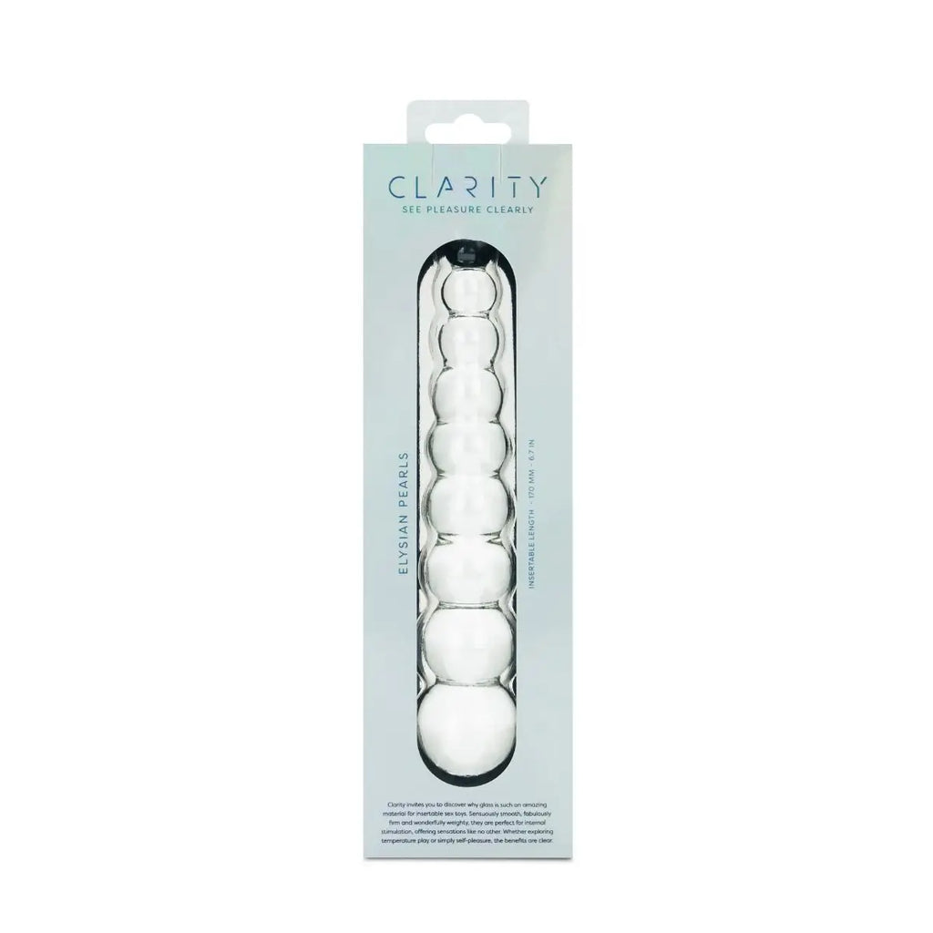 Clarity Elysian Pearls Glass Dildo