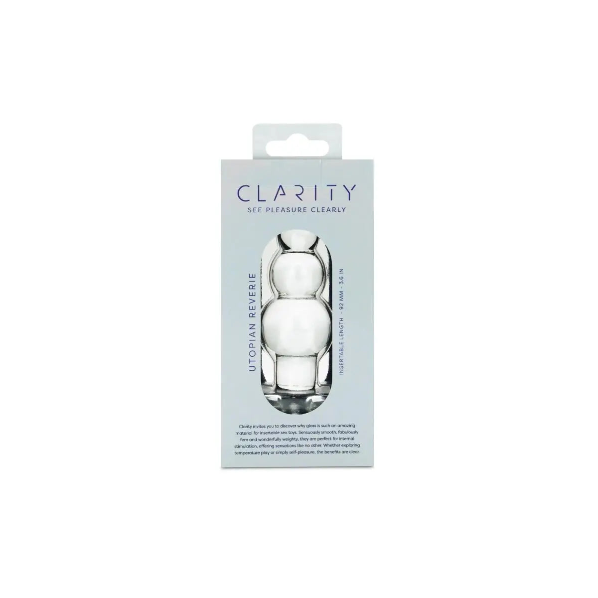 Clarity Utopian Reverie Beaded Glass Plug