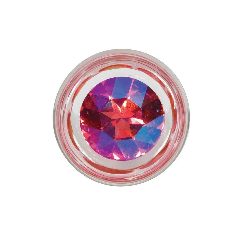 Crystal Delights Pineapple Delight Glass Plug w Pink Crystal - Rolik®