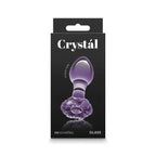 Crystal Flower Glass Anal Plug - Butt