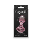 Crystal Flower Glass Anal Plug - Butt