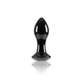 Crystal Gem Glass Anal Plug - Black - Butt