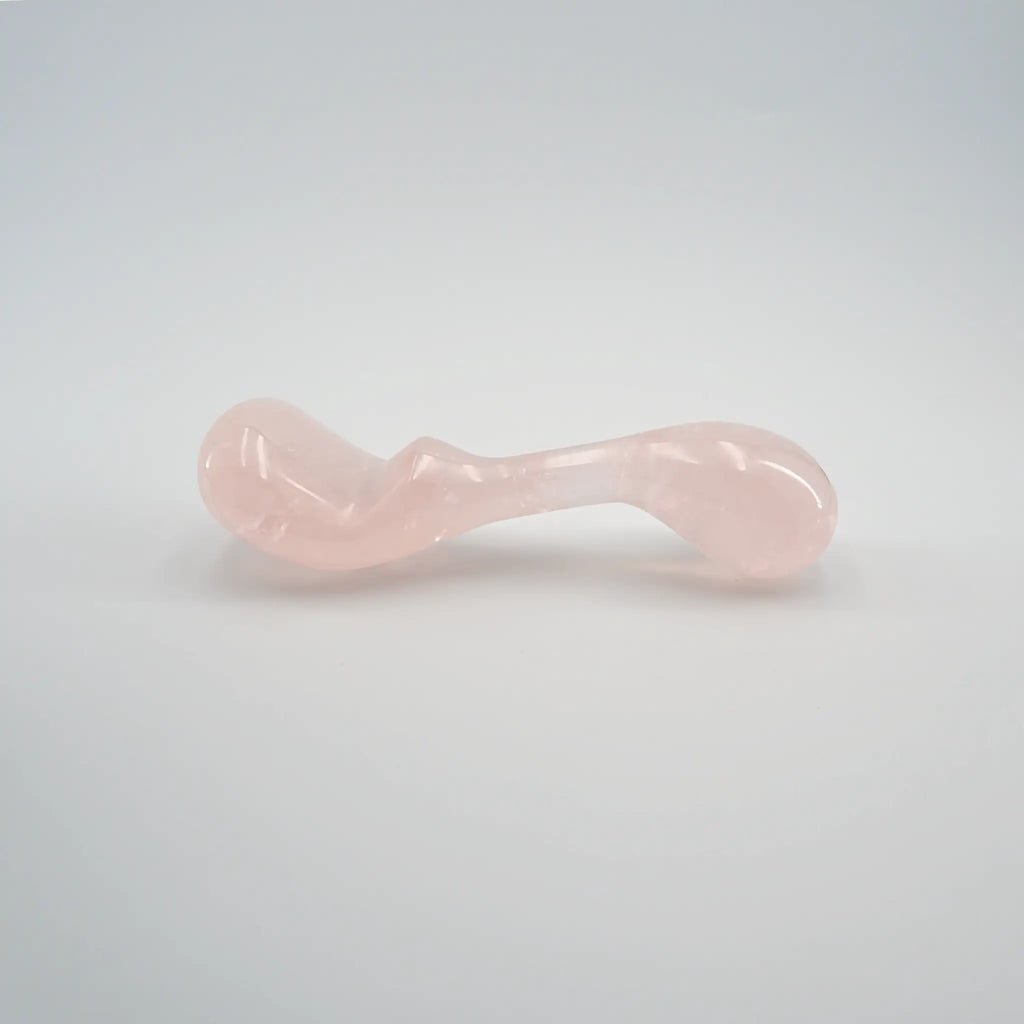 Fleur Rose Quartz Wand / 7’’ Curved Bulbous
