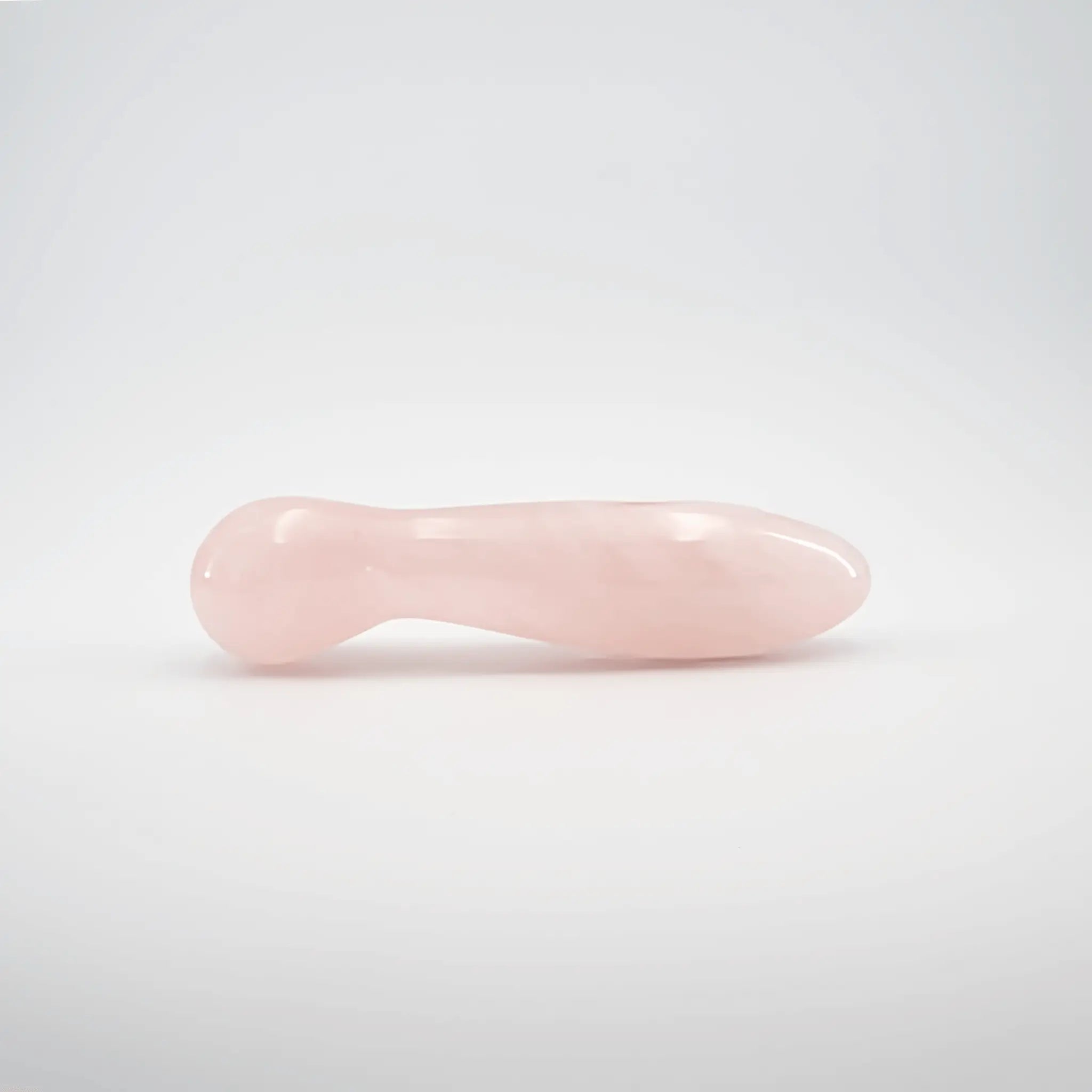Solace Rose Quartz Wand / 7’’ Curved Double End Bulbous Tapered