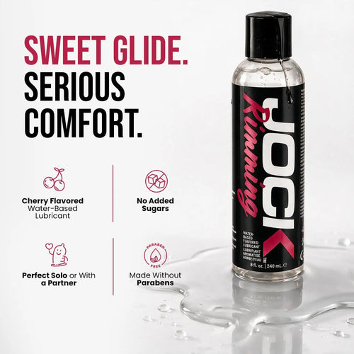 Curve Toys Jock Cherry Flavored Water-Based Rimming Lube 8 fl. oz.
