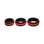 Curve Toys JOCK Enhancers - Premium Silicone C-Ring Set of 3 with Removable Inserts Multicolor