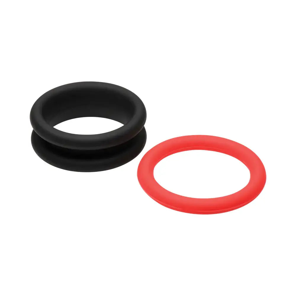 Curve Toys JOCK Enhancers - Premium Silicone C-Ring Set of 3 with Removable Inserts Multicolor
