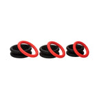 Curve Toys JOCK Enhancers - Premium Silicone C-Ring Set of 3 with Removable Inserts Multicolor