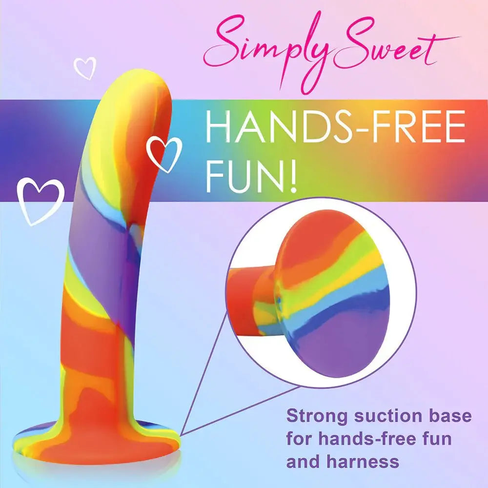 Simply Sweet Rainbow Silicone Dildo - Rolik®