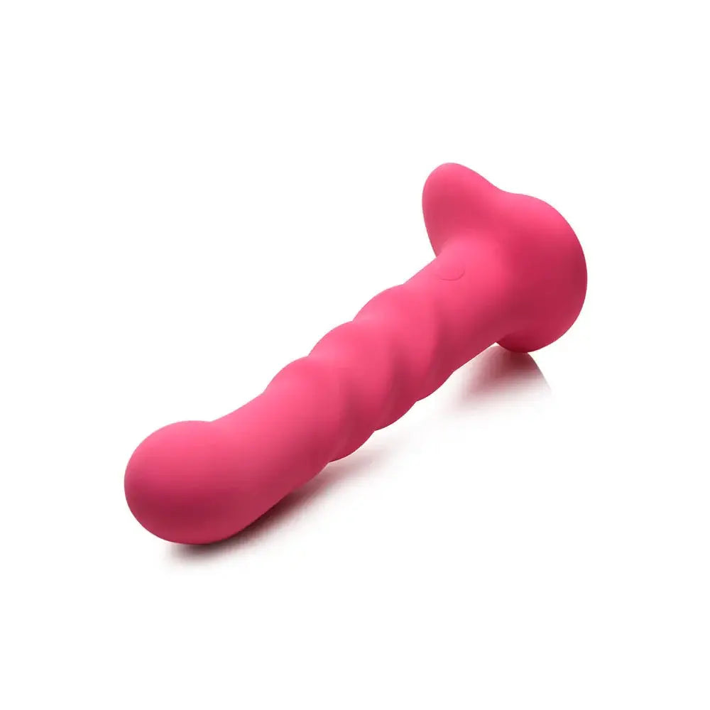 Simply Sweet Vibrating Ribbed Silicone Dildo with Remote - Rolik®
