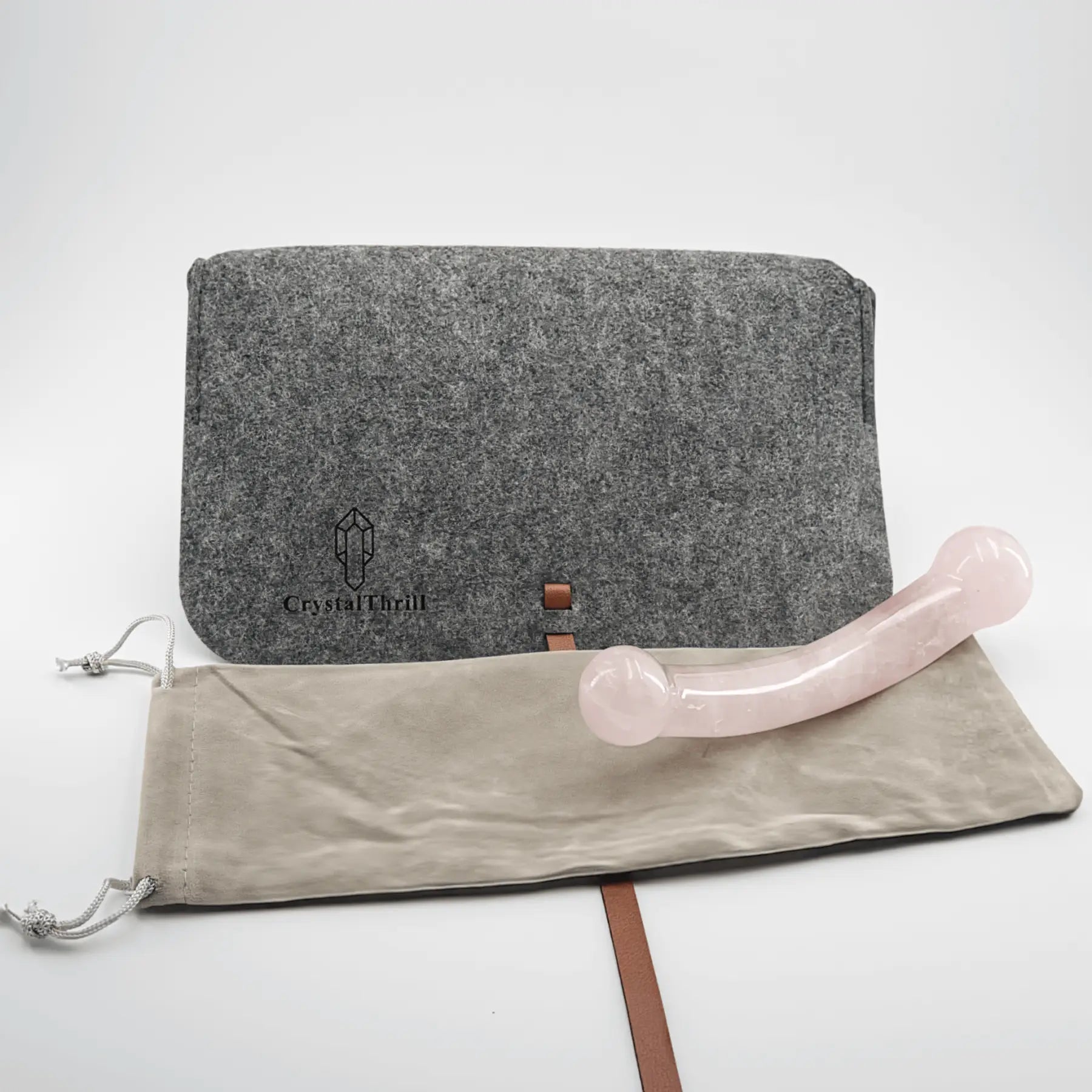 Curvella Rose Quartz Double Ended Wand / 7’’ Dildo