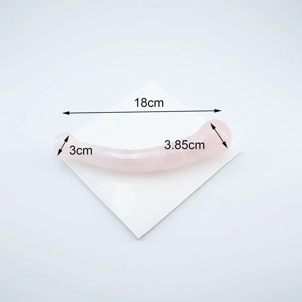 Curvella Rose Quartz Double Ended Wand / 7’’ Dildo