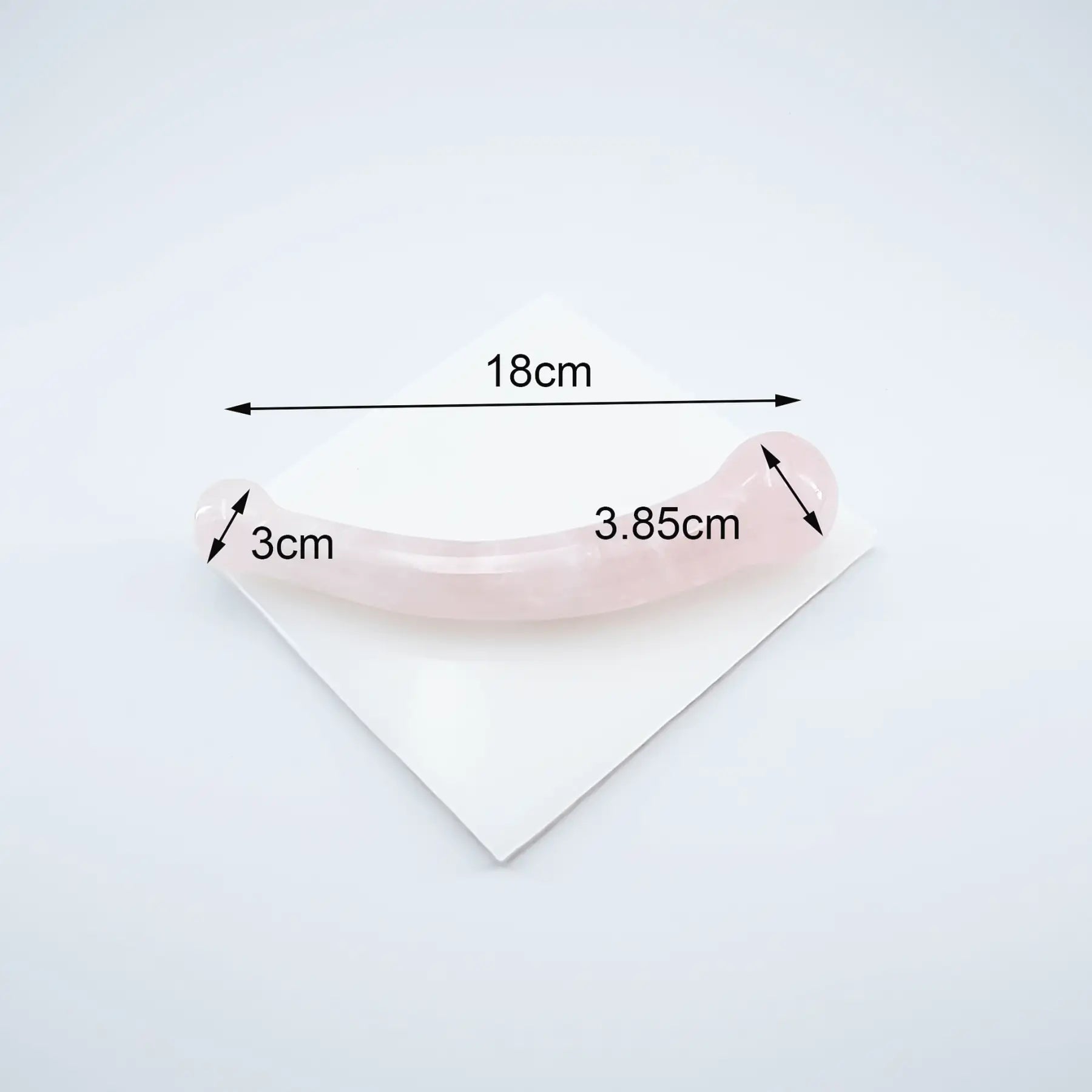 Curvella Rose Quartz Double Ended Wand / 7’’ Dildo