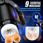 The Wing Thrusting & Vibrating Masturbator - Black