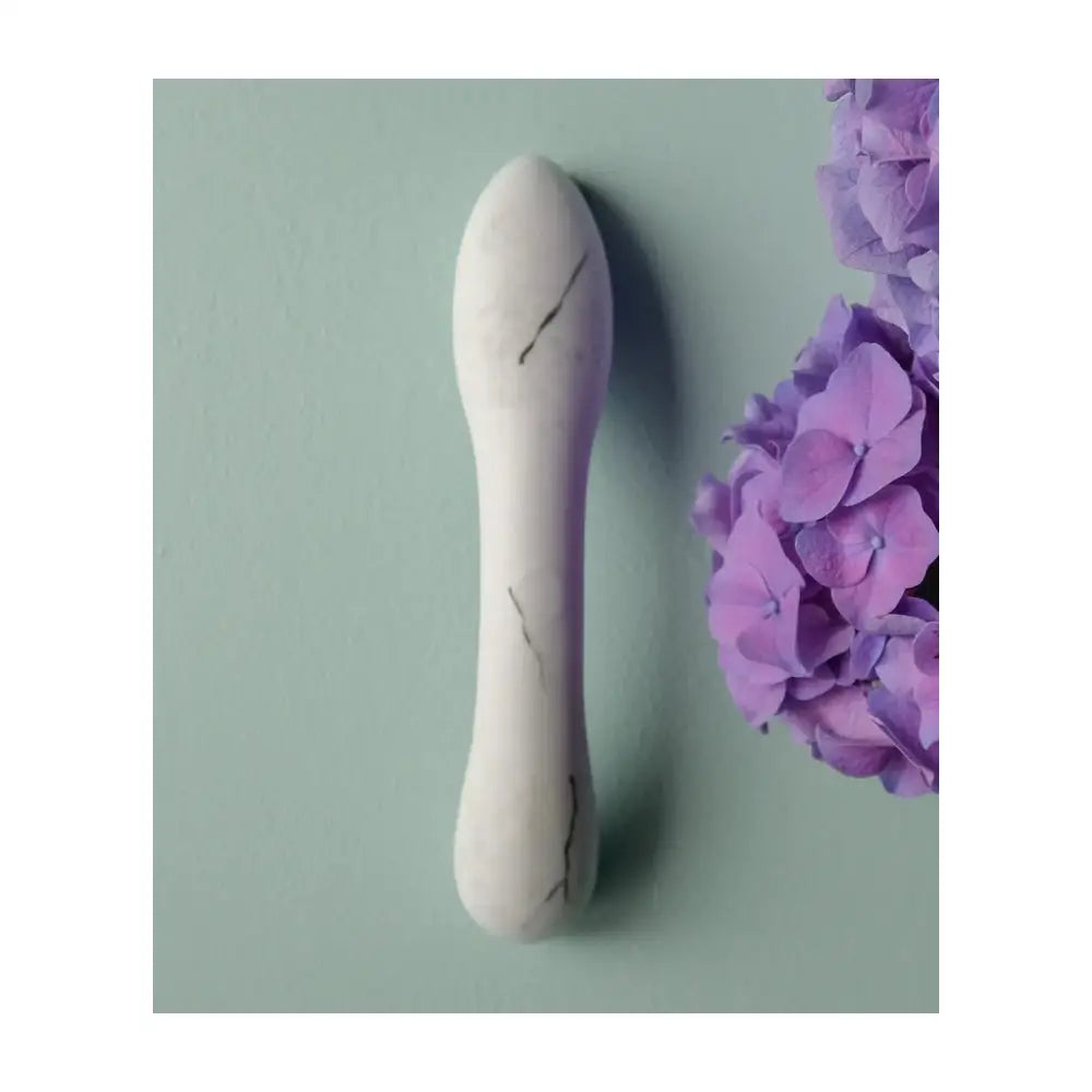 Dalia Carrerra Marble Edition Handmade Porcelain Dildo - White
