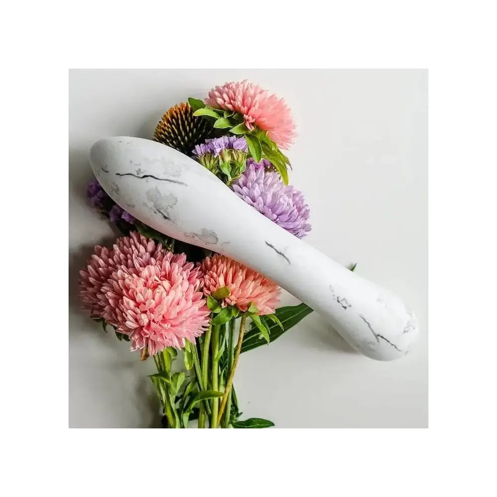 Dalia Carrerra Marble Edition Handmade Porcelain Dildo - White