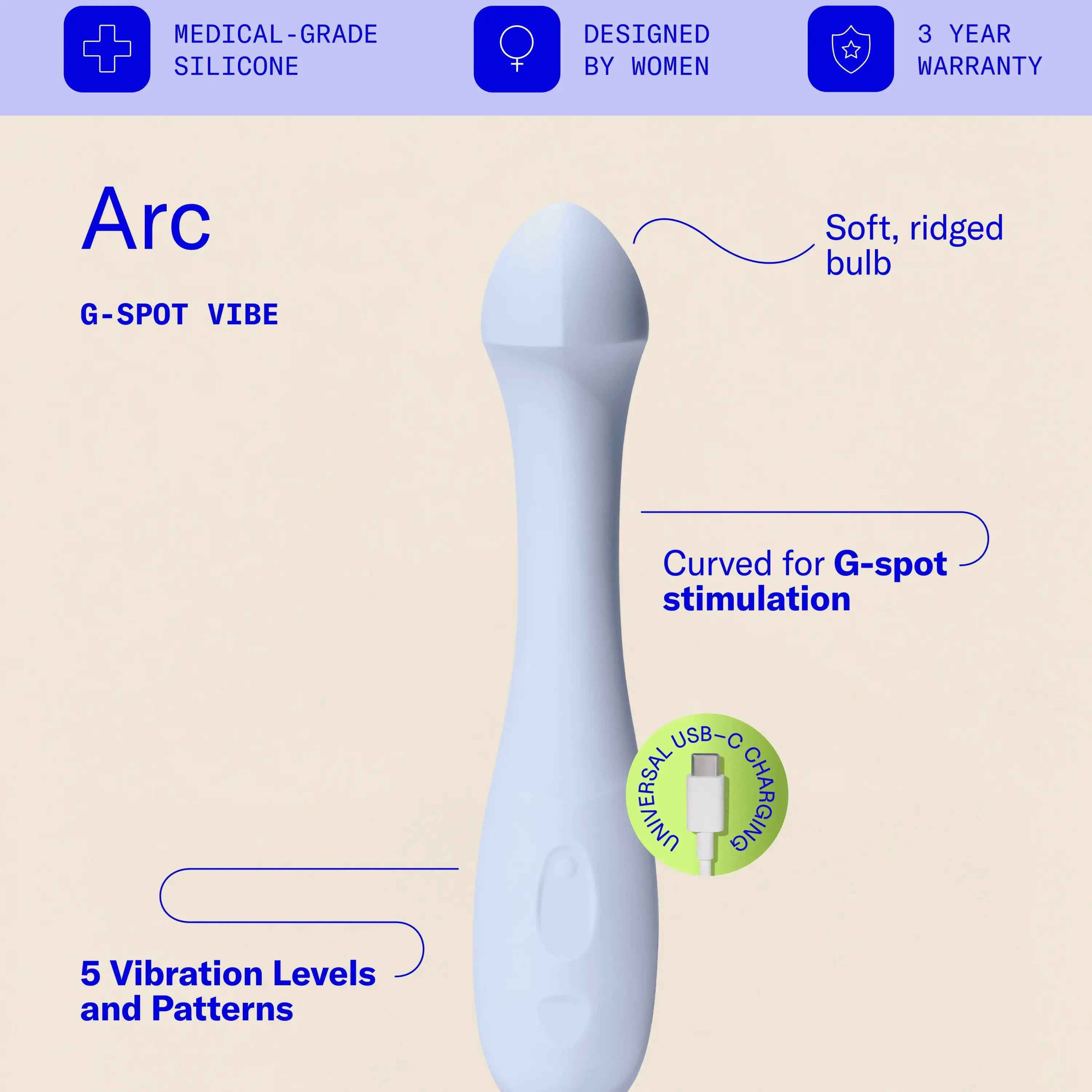 Dame Products ARC G-Spot Vibrator Rolik®