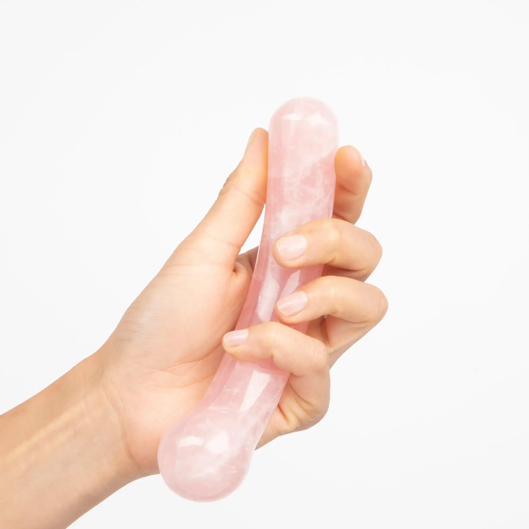 Pink Chakrubs Heart Curve Rose Quartz Wand