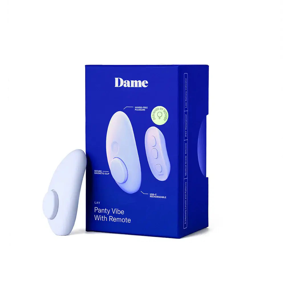 Dame Lay Panty Vibrator with Wireless Remote Periwinkle