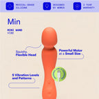 Dame Min Mini Wand Vibrator Papaya Orange Rolik®