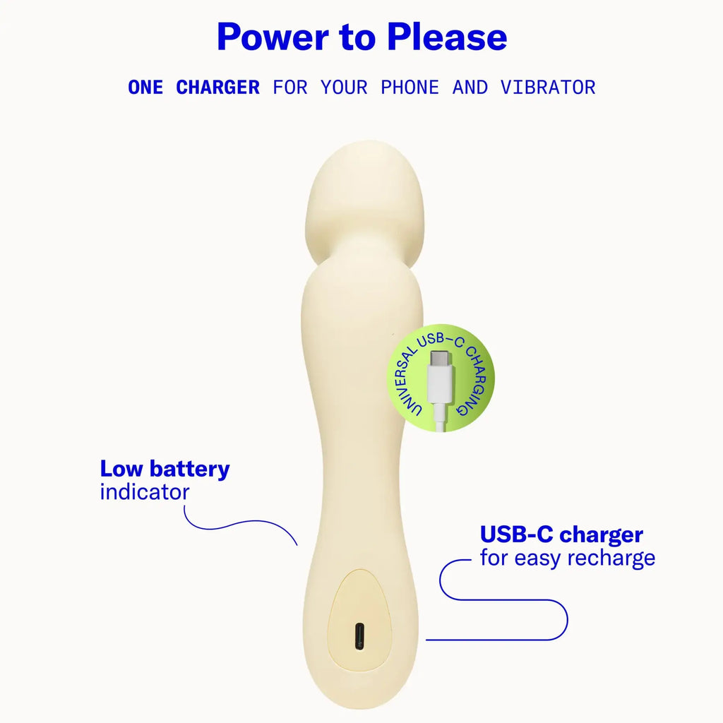 Dame Min Mini Wand Vibrator Butter Beige Rolik®