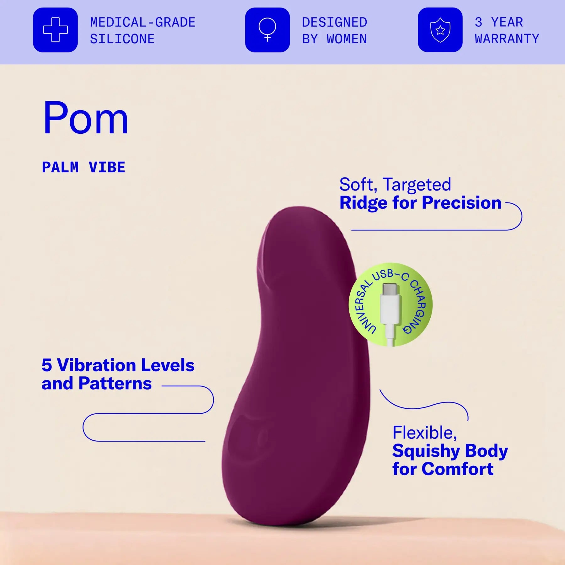 Dame Pom® Flexible Vibrator - Rolik®