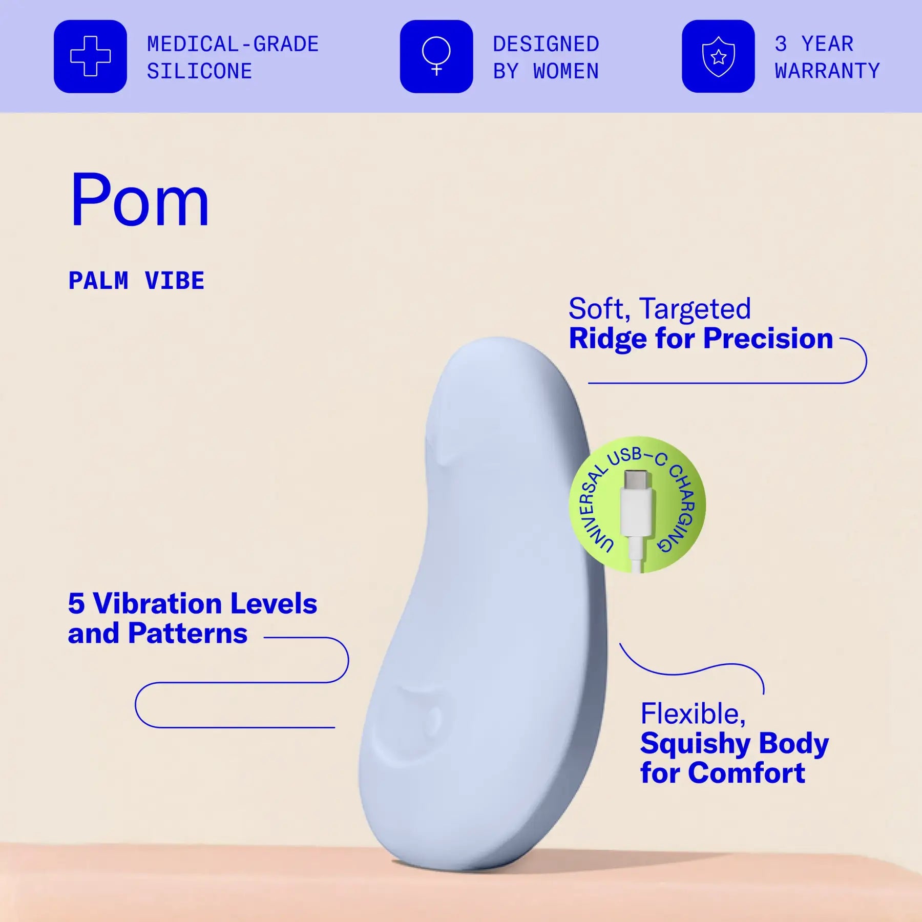 Dame Pom® Flexible Vibrator - Rolik®