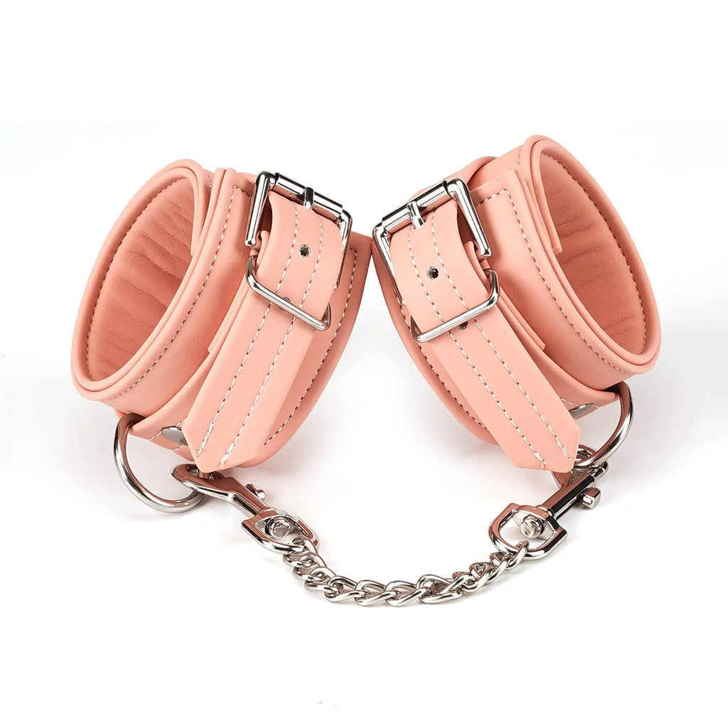 Pink Dark Candy Vegan Leather Wrist Cuffs