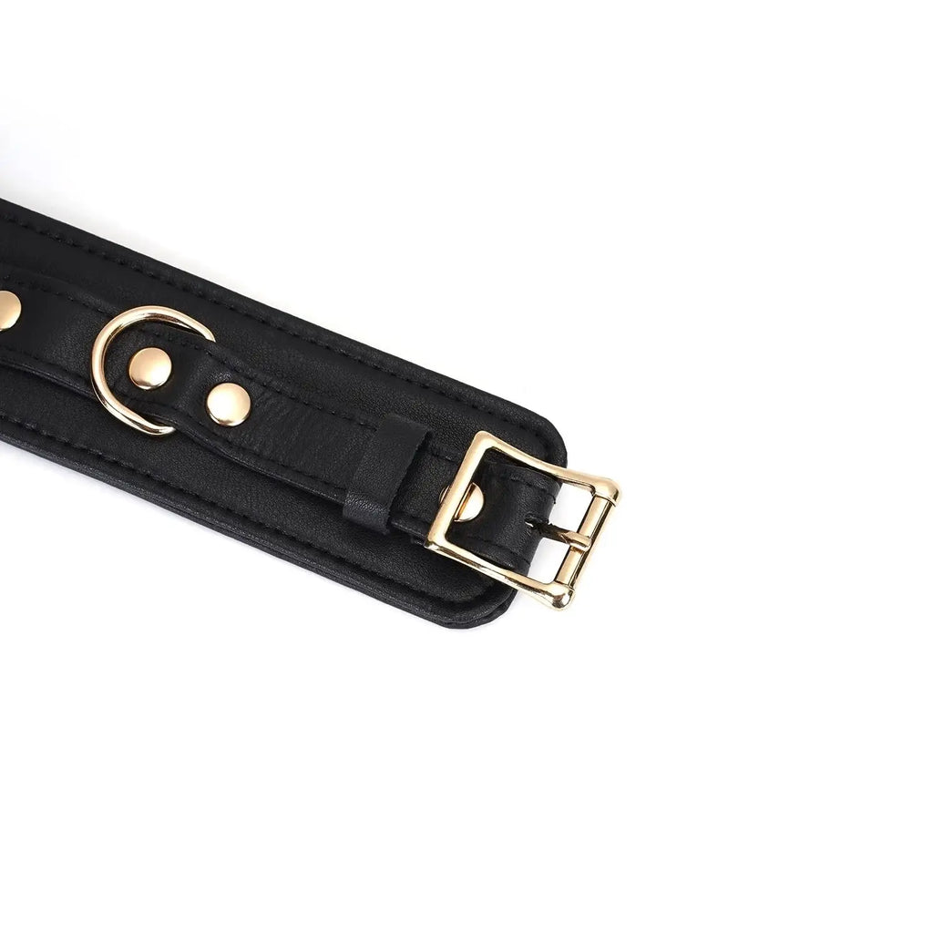 Dark Secret Collection Leather Ankle Cuffs - Black - Restraints