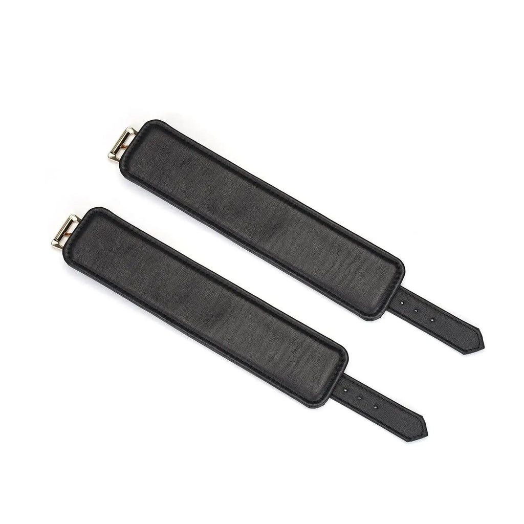 Dark Secret Collection Leather Ankle Cuffs - Black - Restraints