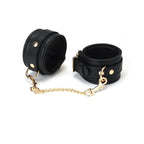 Dark Secret Collection Leather Ankle Cuffs - Black - Restraints