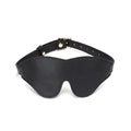 Dark Secret Collection Leather Blindfold - Black