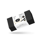 Dark Secret Collection Leather Deluxe Curved Collar with Leash & Lock - Black - Restraints