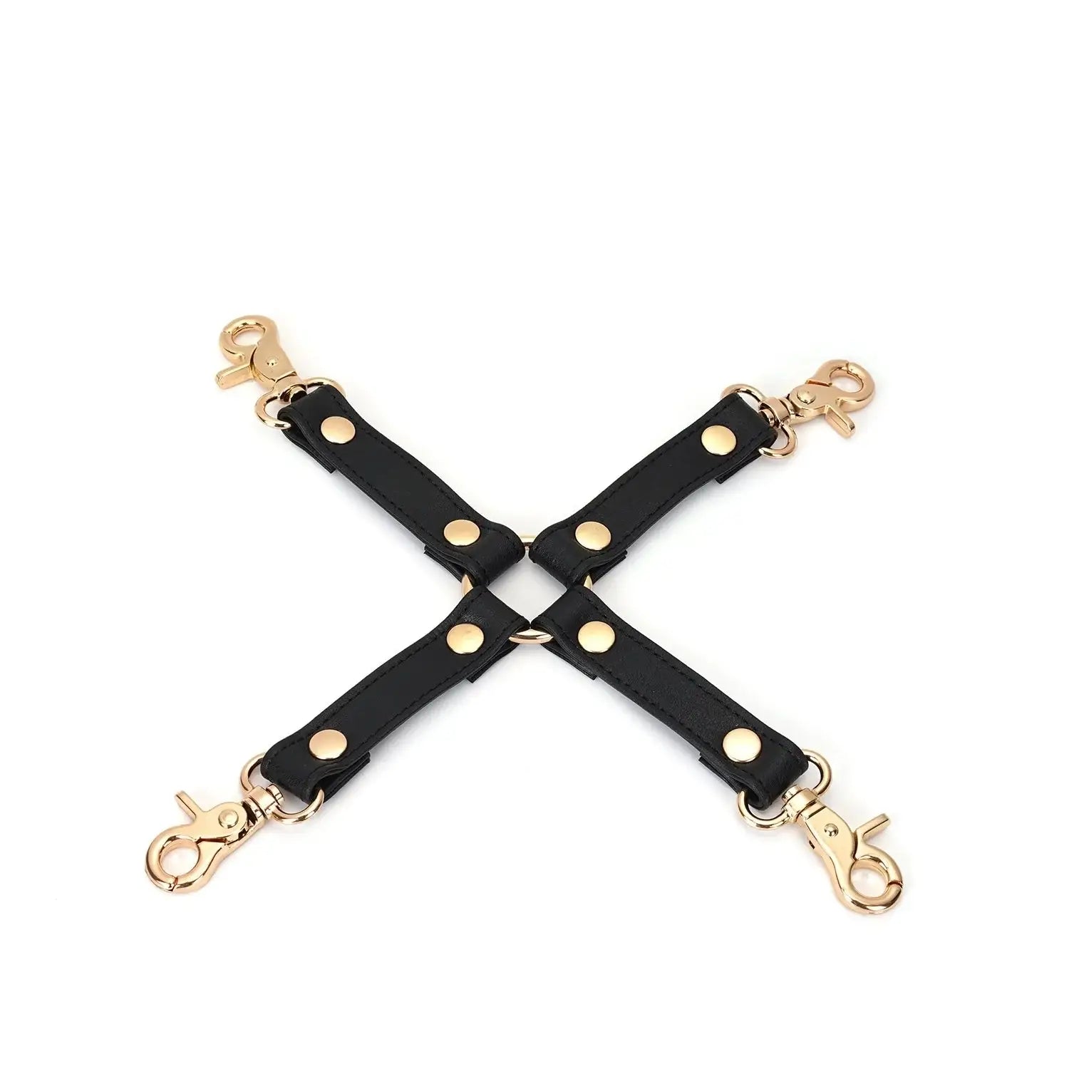 Dark Secret Collection Leather Hogtie - Black - Restraints